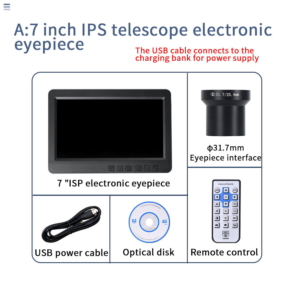 best price,7,inch,electronic,eyepiece,recorder,for,telescope,coupon,price,discount