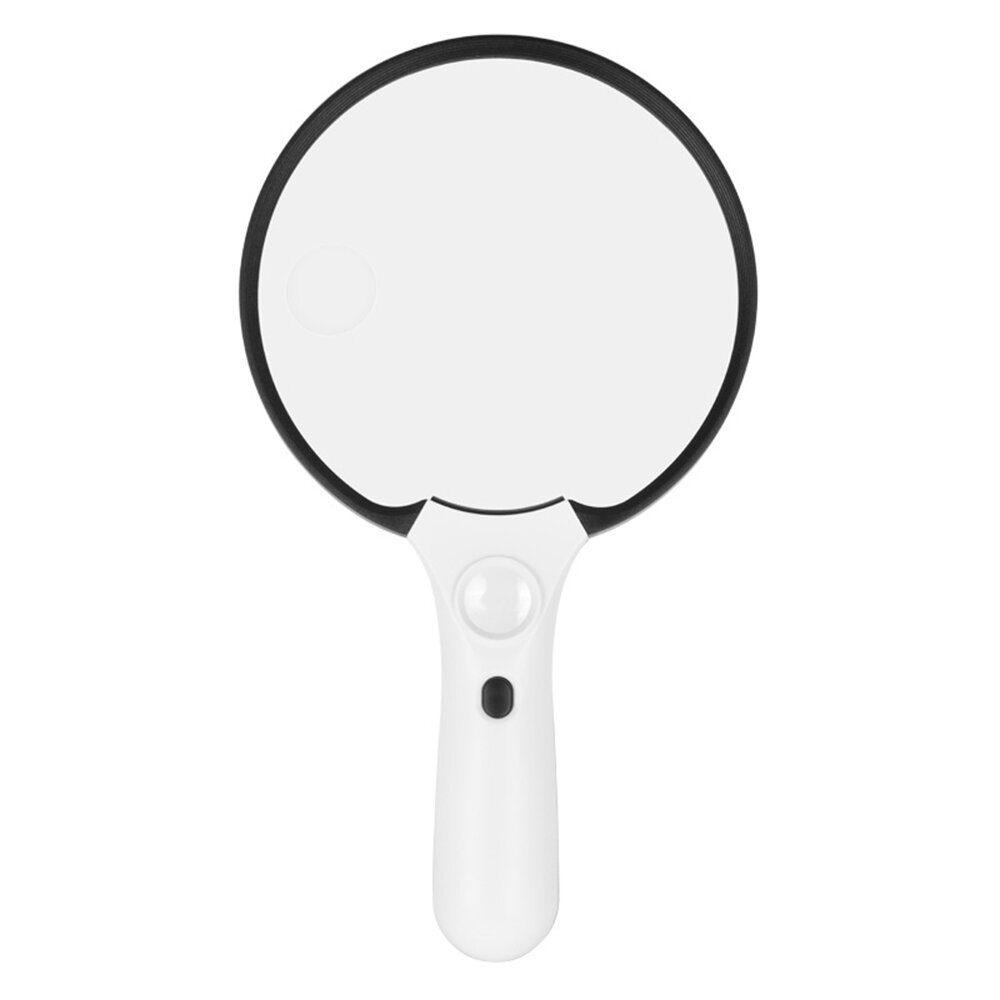 Handheld 135mm Large Lens Magnifying Glass with 10x 20x 45x Magnification LED and UV Light for Reading and Antique Appra