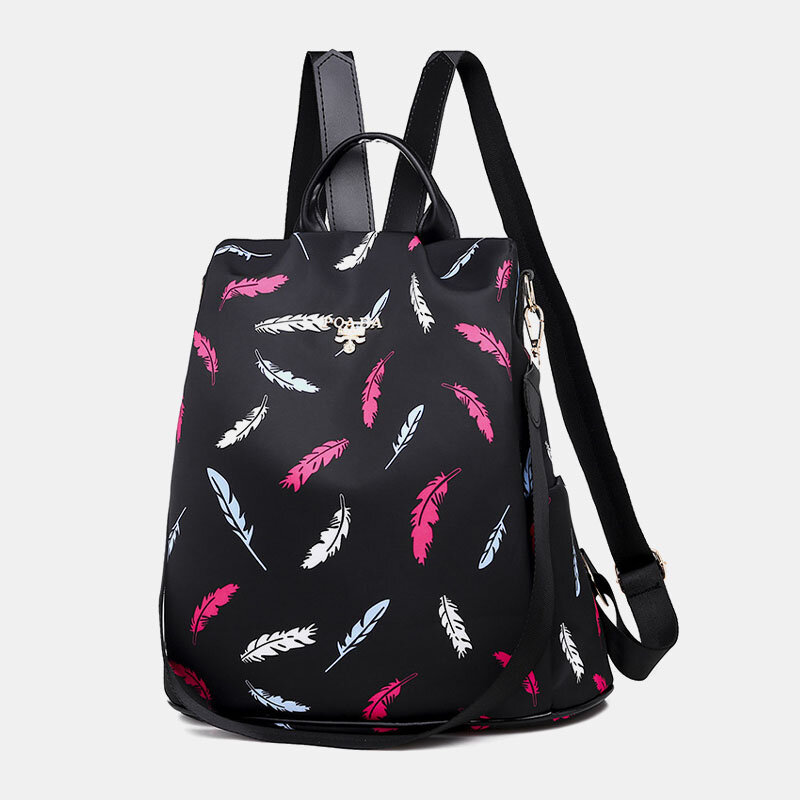 Women Oxford Feather Light Anti-theft Waterproof Outdoor Multi-carry Travel Handbag Shoulder Bag Bac