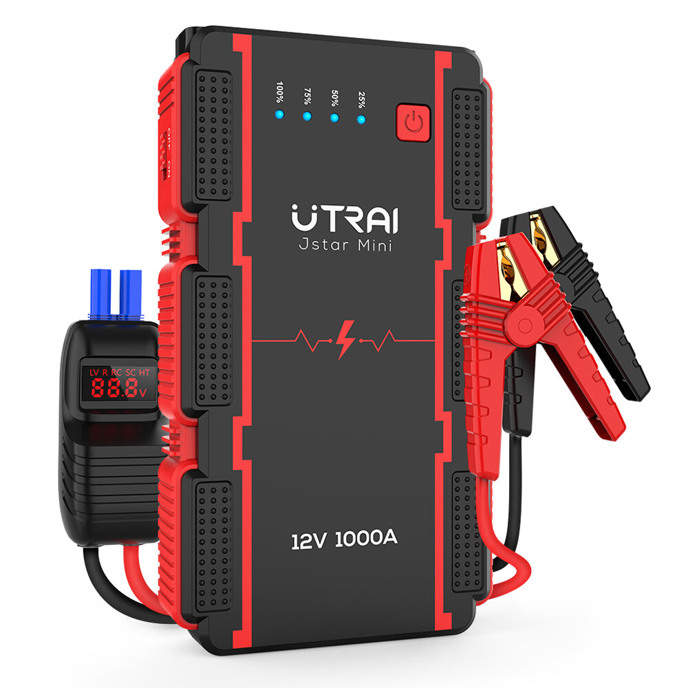 

UTRAI Jstar Mini 1000A 13000mAH Portable Car Jump Starter Powerbank Emergency Battery Booster with LED Flashlight USB Po