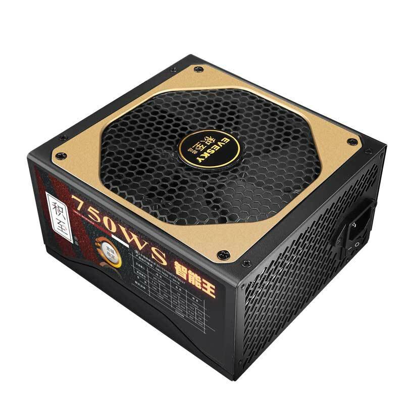 

EVESKY 750WS Gaming Power Supply Desktop Host Power Supply 12cm Fan Rated 550W Dual 6Pin Non-modular Power Supply
