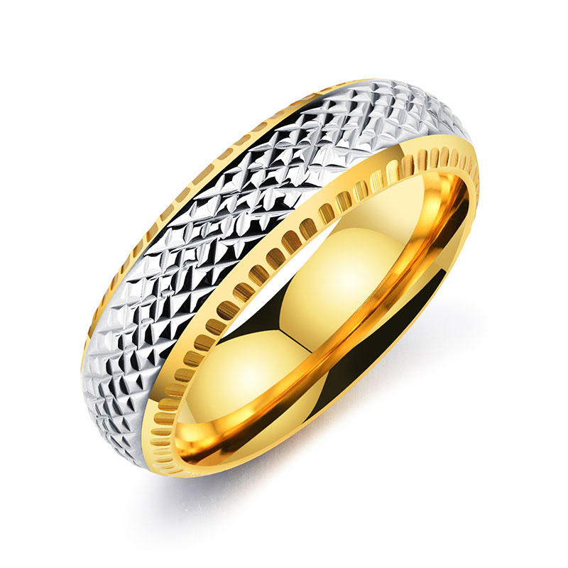 

Punk Gold Color из нержавеющей стали Finger Ring Hip Hop Black Geometry Ring для мужчин