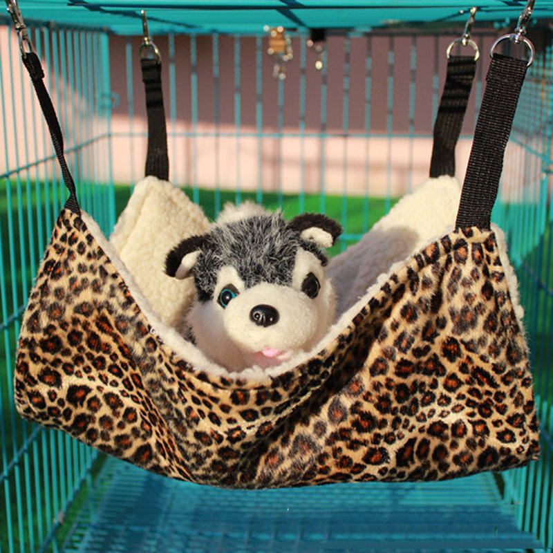 Hamster Hammock Sofa Kennel for Winter Warm Sleeping Bag Long Plush Puppy Cushion Washable Mat Pad P