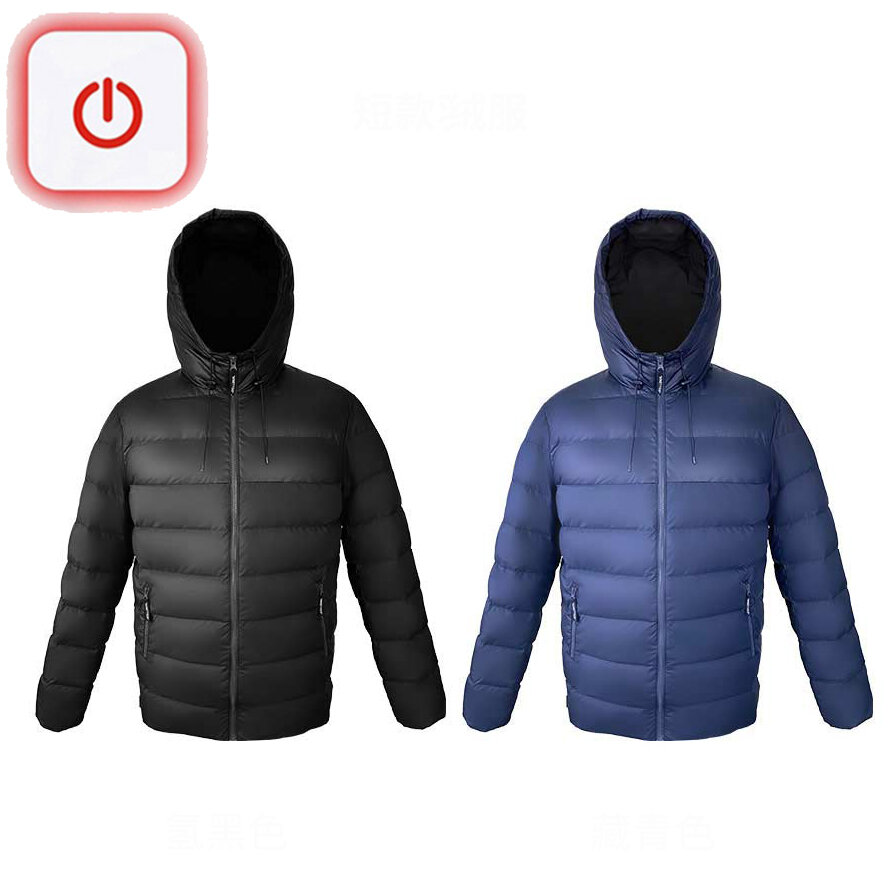 

90 FUN 4-Modes Electric Heated Jacket USB-C Heated Hoodie Windproof Washable Thermal Clothing Outdoor Heated Coat