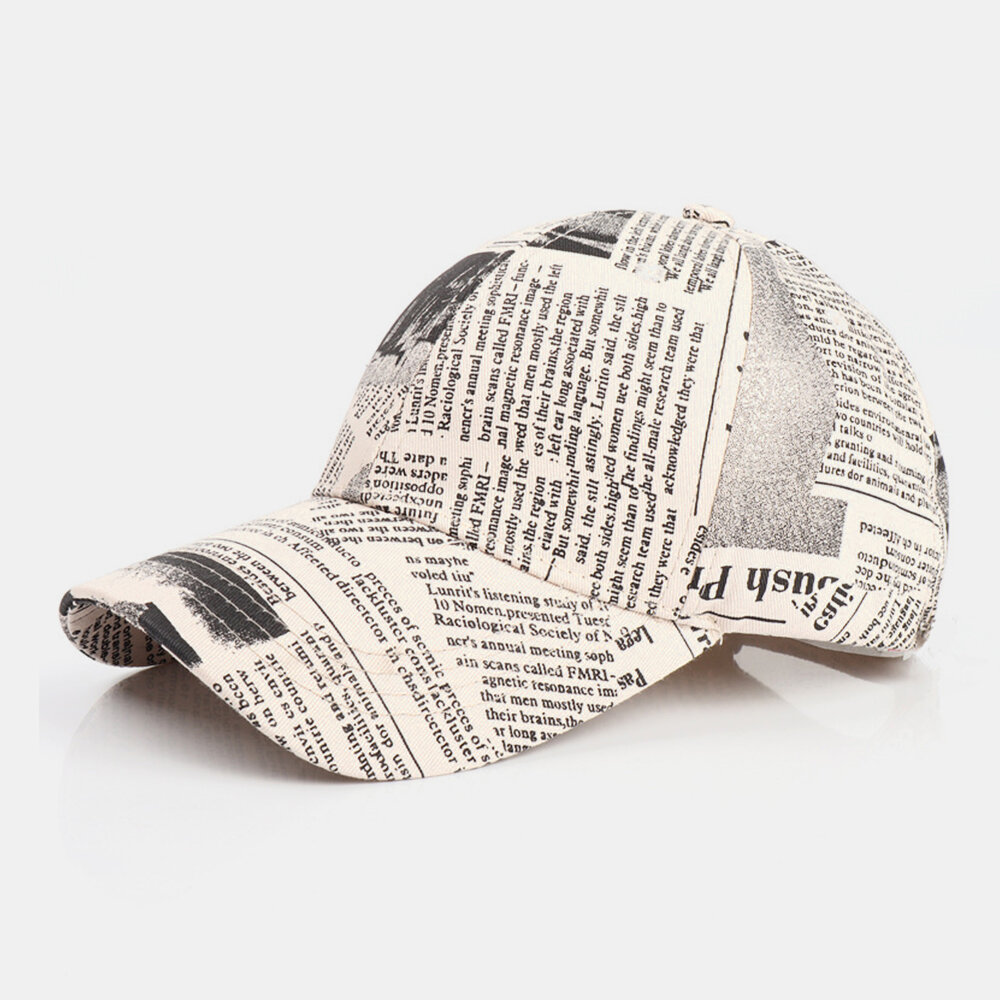 Unisex Made-old krant patroon katoen brede rand zonnebrandcr?me vizier mode casual honkbal hoed