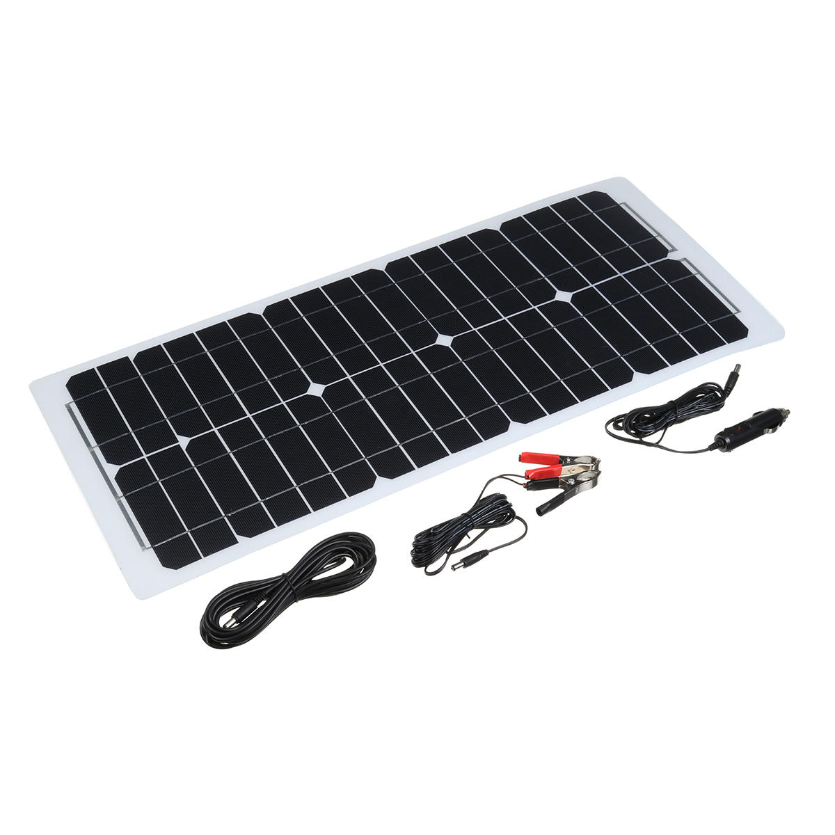 

30W 12V Solar Power Panel Monocrystalline Silicon Semi-flexible Home Electricity