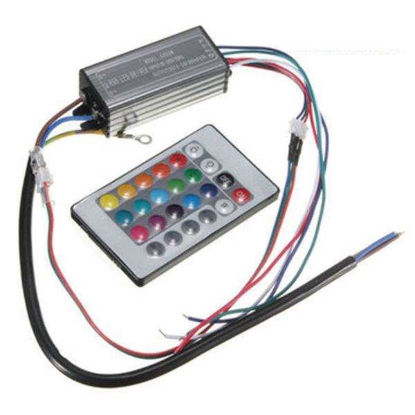 20W RGB LED Chip Light Lamp Driver Power Supply Waterproof IP66 With Remote Control