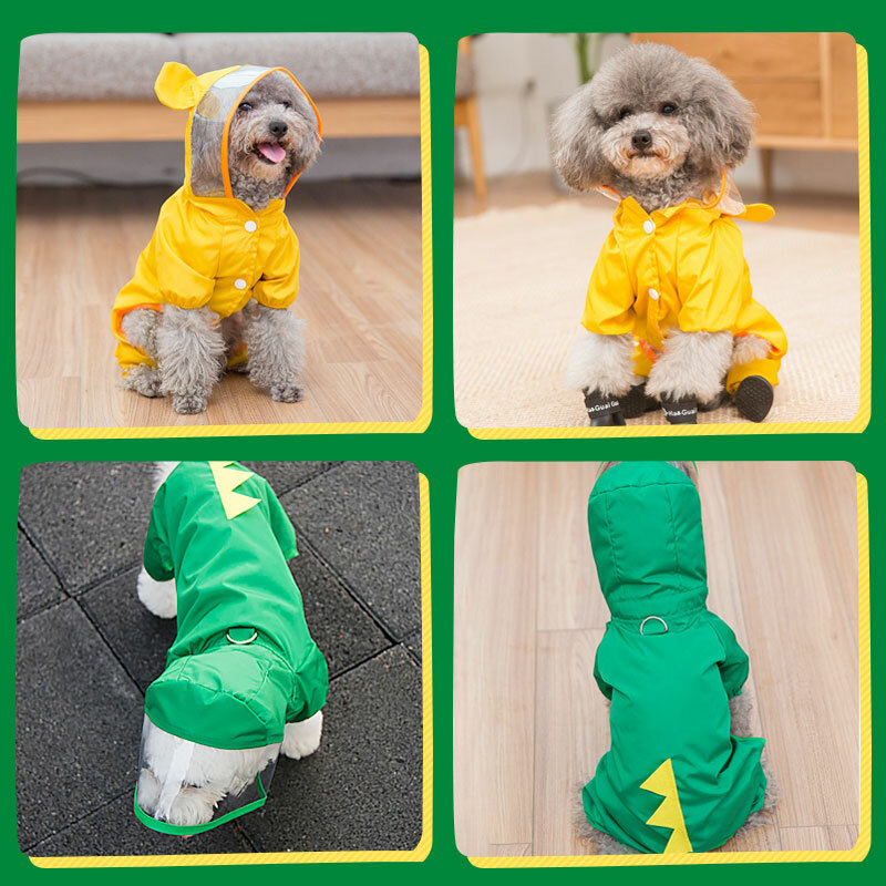 Waterdichte hond regenjas capuchon regenjas kleding puppy kostuum jas hoodie