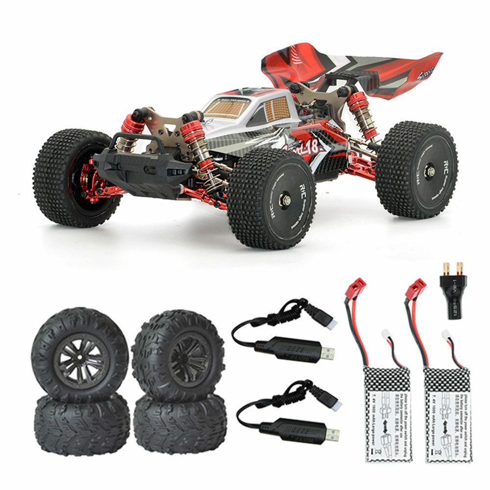 XLF F18 FLYHAL FC650 1/14 2.4G Brushless High Speed Alloy Racing RC Car Vehicle Models Two Battery Two Tires