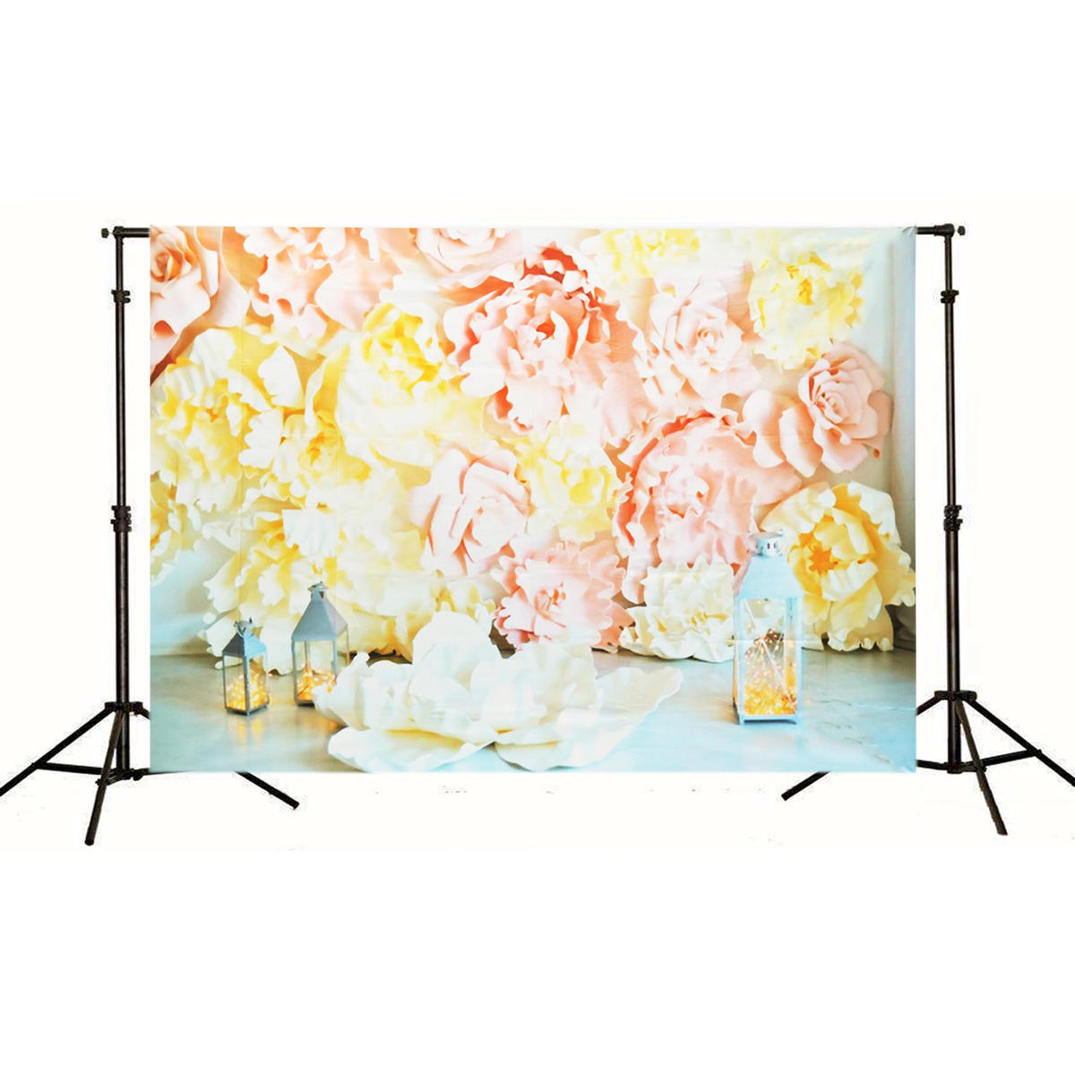 7x5ft 3D Balloon Niches Colourful Flower Thin Vinyl Photography Backdrop Background Studio Prop