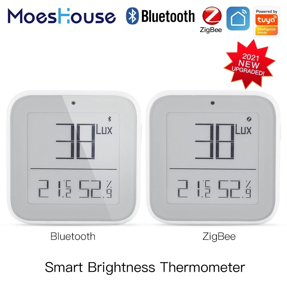 MoesHouse Smart ZigBee / bluetooth Mesh Helderheid Thermometer Licht Temperatuur Vochtigheid Detecto