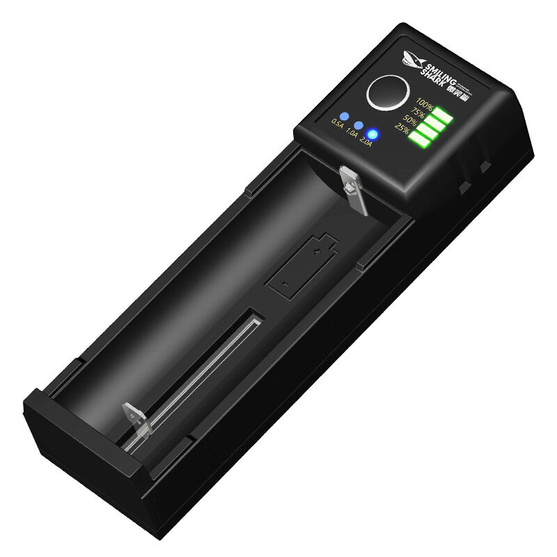 SMILING SHARK 1/2/4 slot batterijlader USB-lithiumbatterijlader voor 26650 14500 18650 batterij