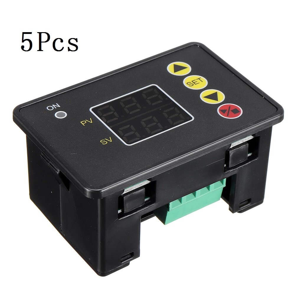 5Pcs T2310 DC12V Programmable Digital Time Delay Switch Relay T2310 Normally Open Timer Control Modu
