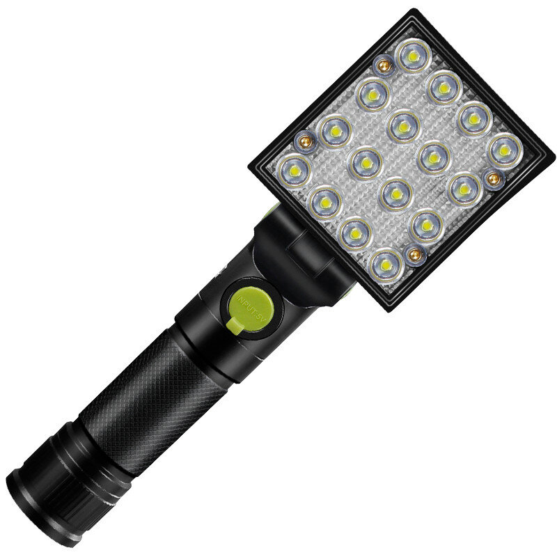 

WARSUN FF918 16x LEDs High Lumen USB Rechargeable Flashlight 18650 Flashlight Battery Work Lamp Camping Hunting 4 Modes