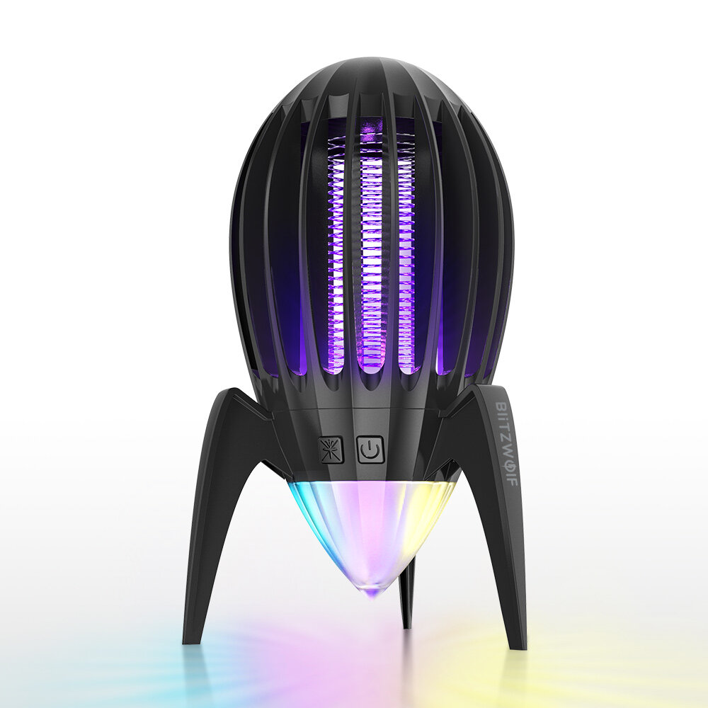 

BlitzWolf® BW-MLT2 Electronic Mosquito Killer RGB Light Combined with UV Light Can Attract 1200-1600V Power Grid Without