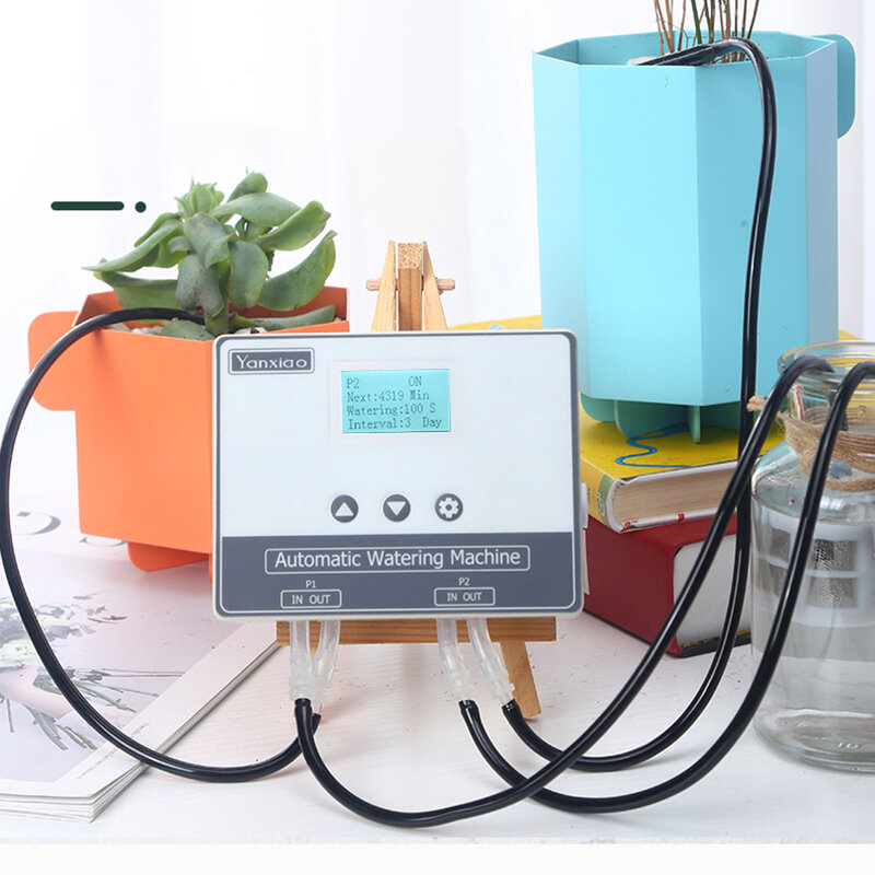 WIFI Connection Drip Irrigation System Set Double Pump Automatic Watering Device Timer Kit Mobile APP Intelligent Contro