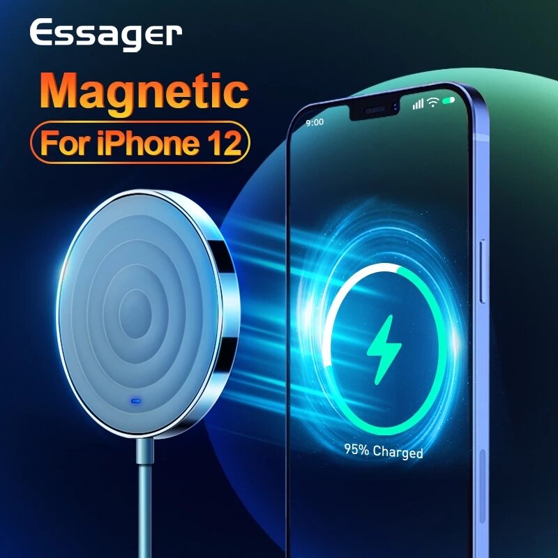 Essager 15W QI Magnetic Wireless Charger Fast Charging Pad for iPhone 12 Series for iPhone 12/ 12 Mi