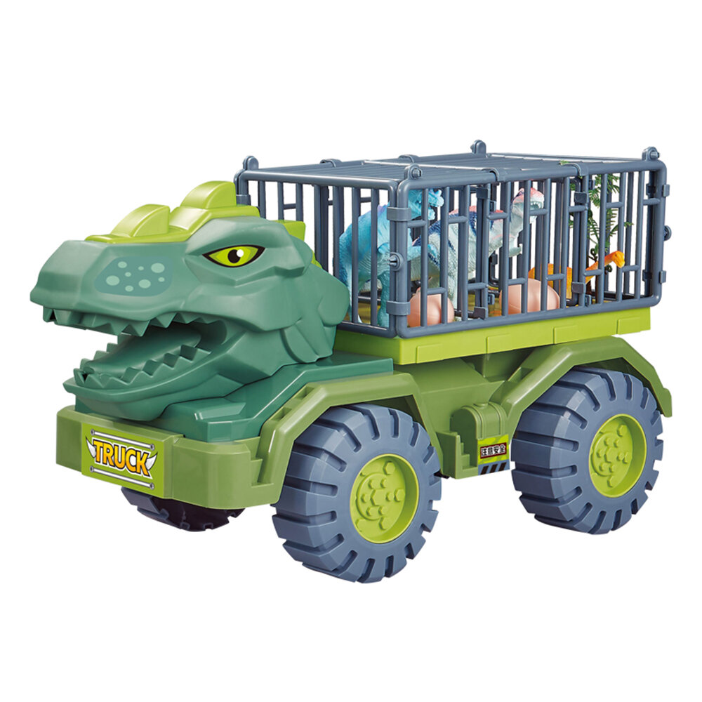 Nieuwe Stijl Kinderen Dinosaurus Vervoer Auto Inerti?le Auto Carrier Vrachtwagen Speelgoed Trek Voer