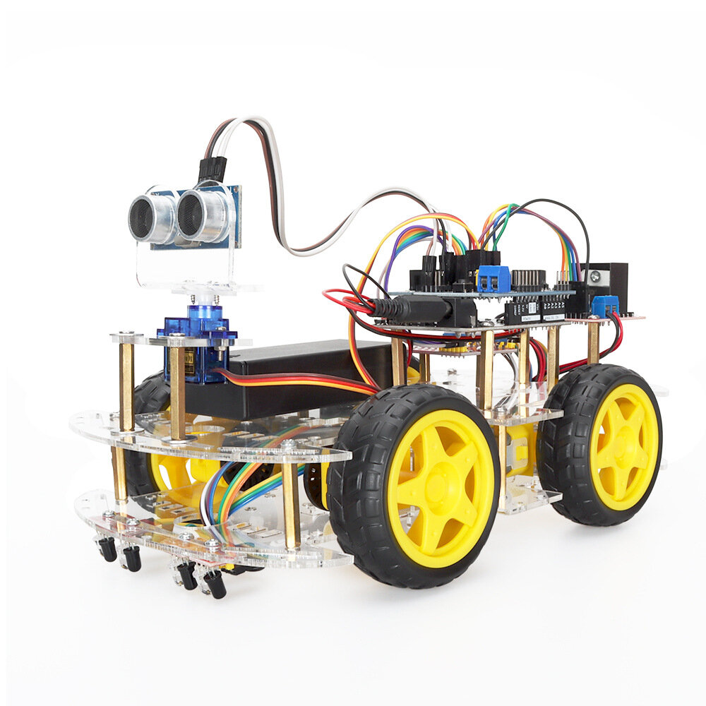 

Smart Robot Car Starter Kit For Arduino Programming Electronic 4WD Robot Car Robotics Educational Kits