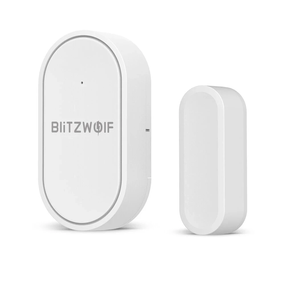 BlitzWolfÂ® BW-IS6 Tuya 433MHz Door & Window Sensor Real-time App Push Alarm For Smart Home Security Alarm System - White