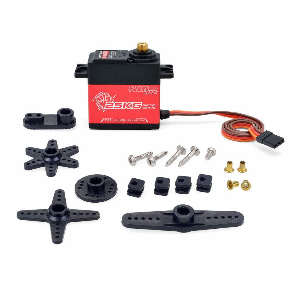 

Surpass Hobby S2500M 25KG Aluminum Frame Digital Steering Gear Servo For Wing Ducted Aircraft Model Ship Toy Car Lot Hom