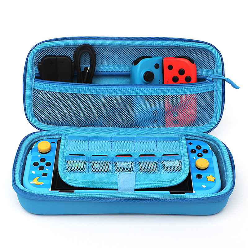 

DOBE Switch OLED Host Storage Case Portable Zipper Cover Layered Handbag with Card Box Thumb Grips for Game Console Joys