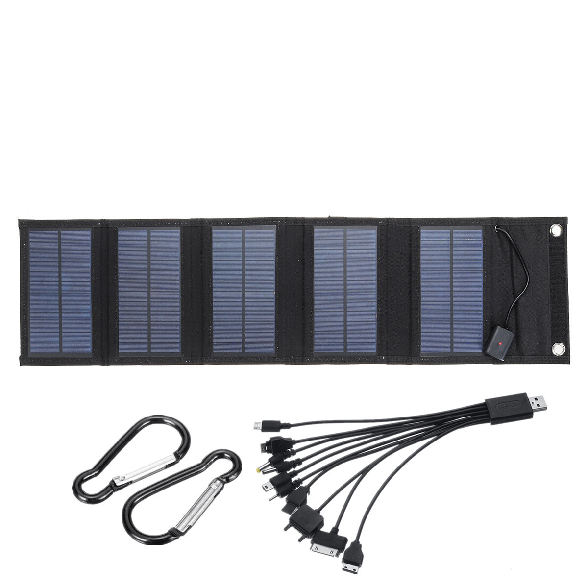 Painel solar USB dobrável 80W portátil dobrável à prova d'água Carregador de painel solar para exterior Carregador de bateria de energia móvel