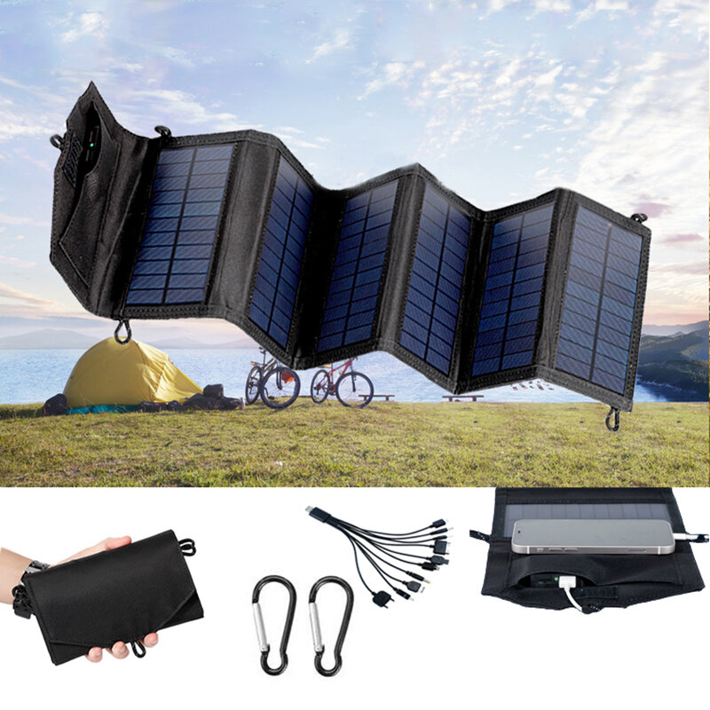 IPRee® 20W 5V Φωτοβολταϊκό πάνελ USB Φορητός φορτιστής ηλιακή μπαταρία για εξωτερική κατασκήνωση Φόρτιση κινητού τηλεφώνου RV