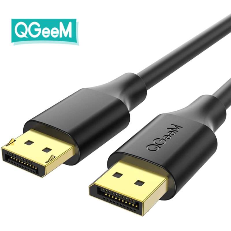 QGeeM DP naar DP high-speed kabel ondersteunt 4K @ 60Hz en 2K @ 144Hz Compatibel met pc Notebook TV