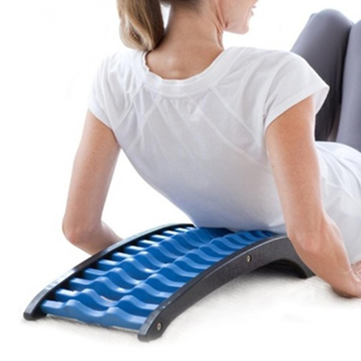 Back Massager Stretcher Fitness Lumbar Support Waist Spine Pain Relief New UK