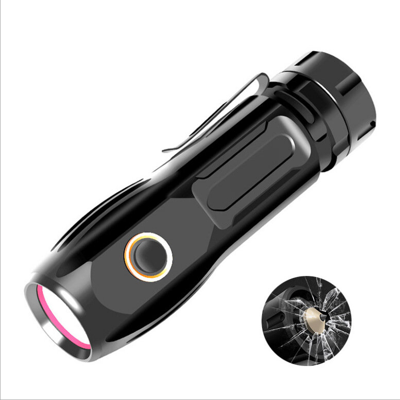 XHP90 Ultra Bright USB Oplaadbare LED Zaklamp Met Staart Hammer Focus Aangepast Draagbare Waterdicht
