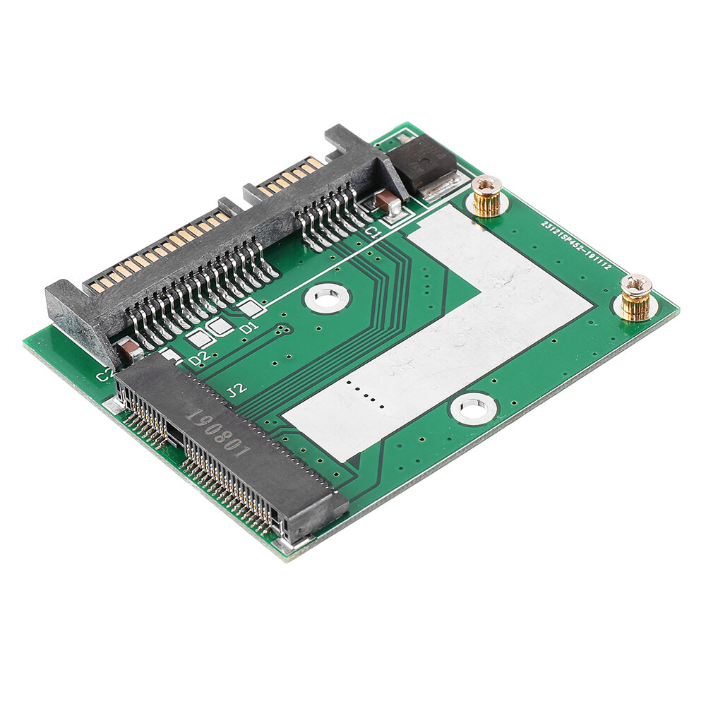 10Pcs mSATA SSD to 2.5 Inch SATA 6.0GPS Adapter Converter Card Module Board Mini Pcie SSD Compatible SATA3.0Gbps/SATA 1.