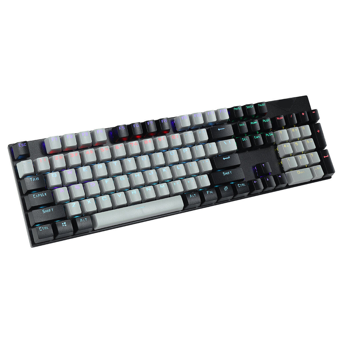 KB168 Wired Mechanical Keyboard 104-Key Conflict-Free Keys Suspend ABS Keycaps Blue Switch RGB Backl