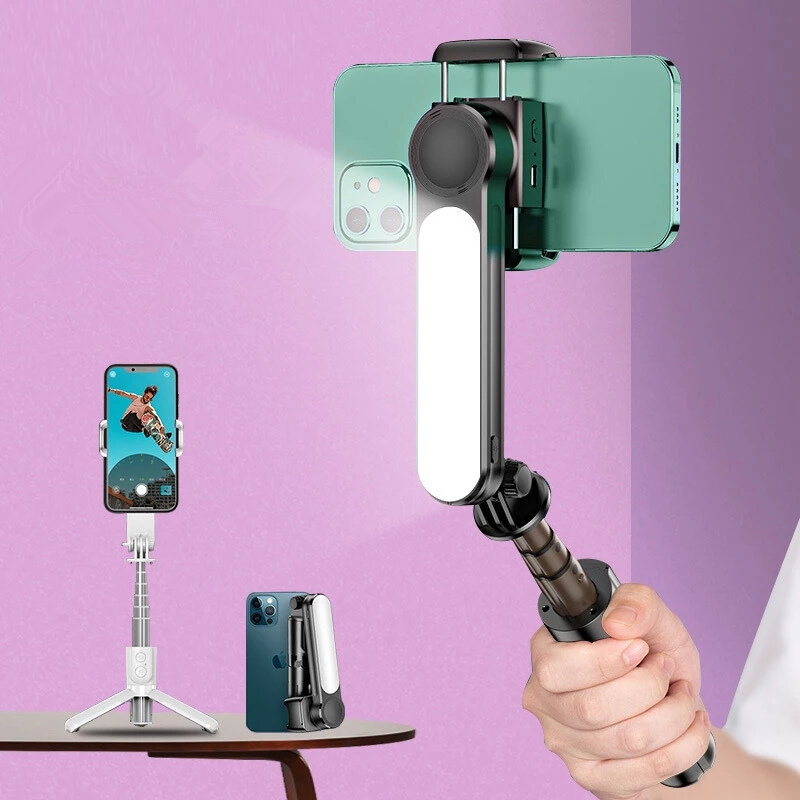 

Bakeey L09 3 in 1 bluetooth Selfie Stick Foldable Mini Tripod Extendable Monopod With Fill Light Universal Handheld Gimb