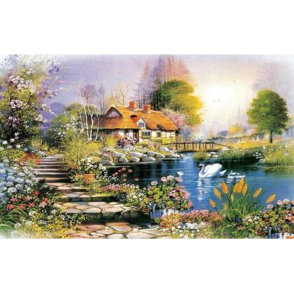 1000-Piece Oil Painting Landscape Cartoon Animation House Puzzle For Adult Intelligence without Glue