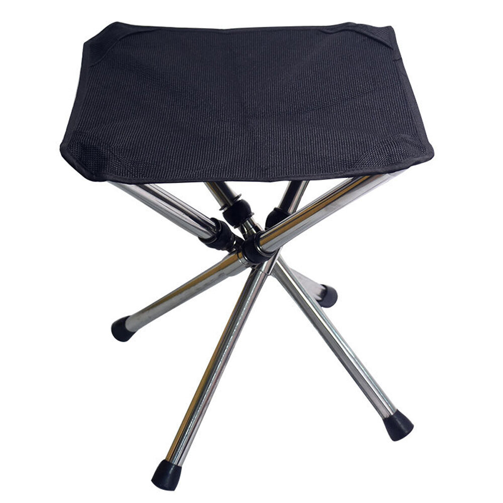 Foldable Task Chair Portable Telescopic Stainless Steel Stool for Home Supplies