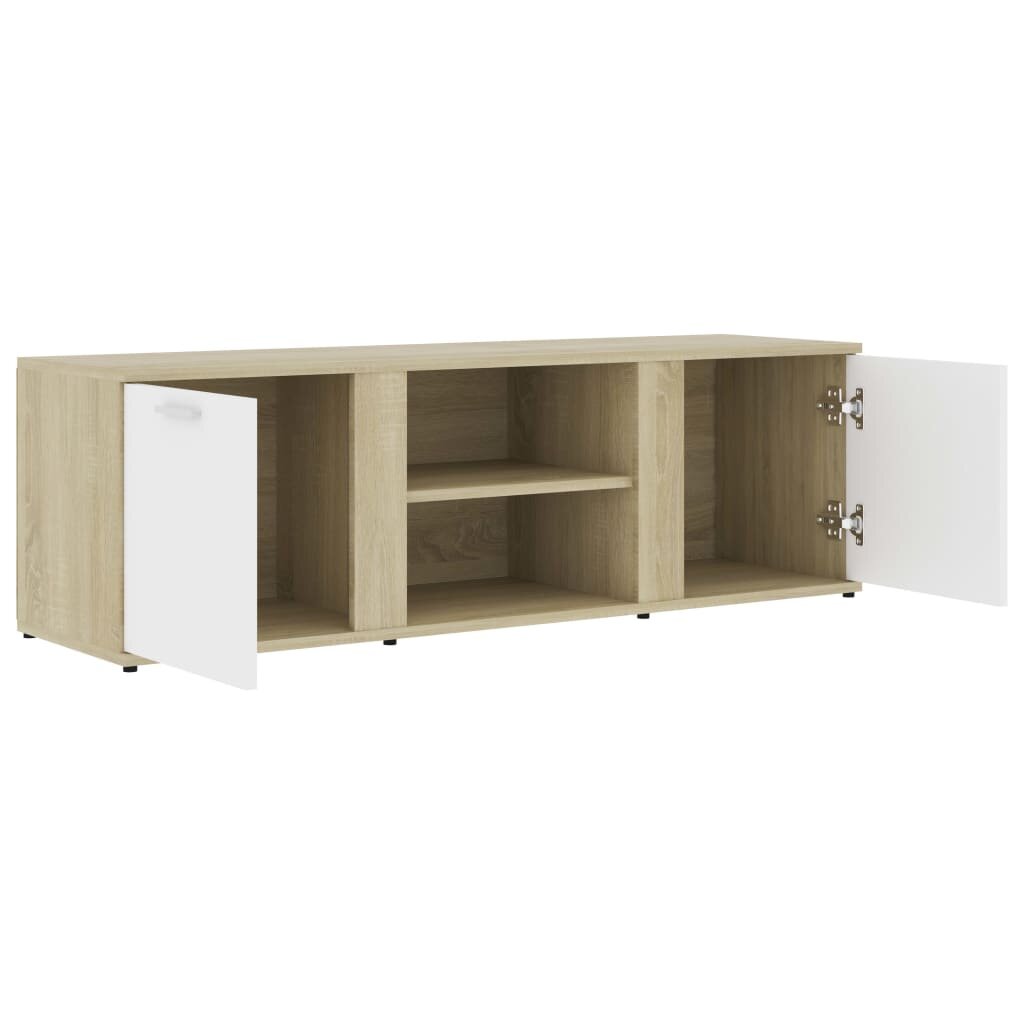 TV Cabinet White and Sonoma Oak 47.2