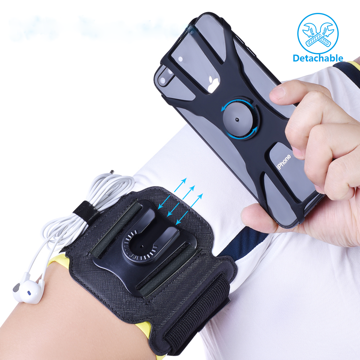 Running Mobile Phone Arm Bag Disassembly Sports Arm Cover Outdoor Riding Mobile Phone Rotating Wrist