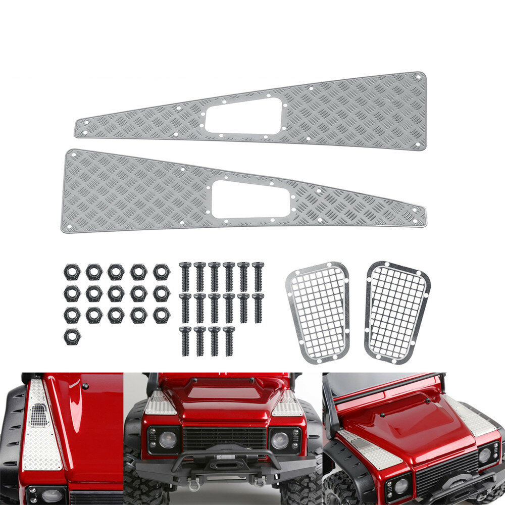 

Alloy Grill Mesh + Skid Plate with Screws Nuts for TRX4 82056-4 1/10 RC Car Spare Parts