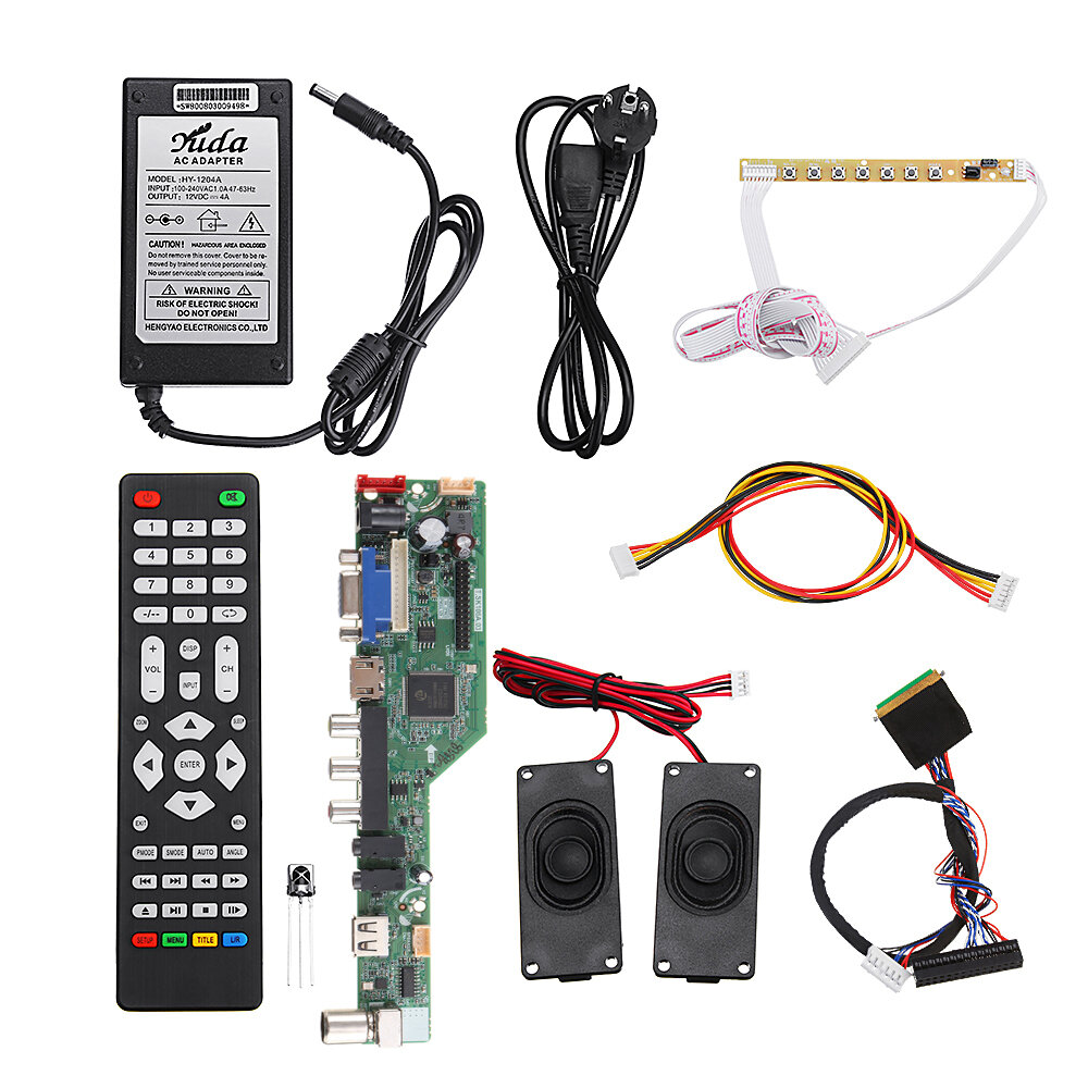 T.SK105A.03 Universele LCD LED TV Controller Driver Board + 7 Sleutel knop + 1ch 6bit 40 Pins LVDS K