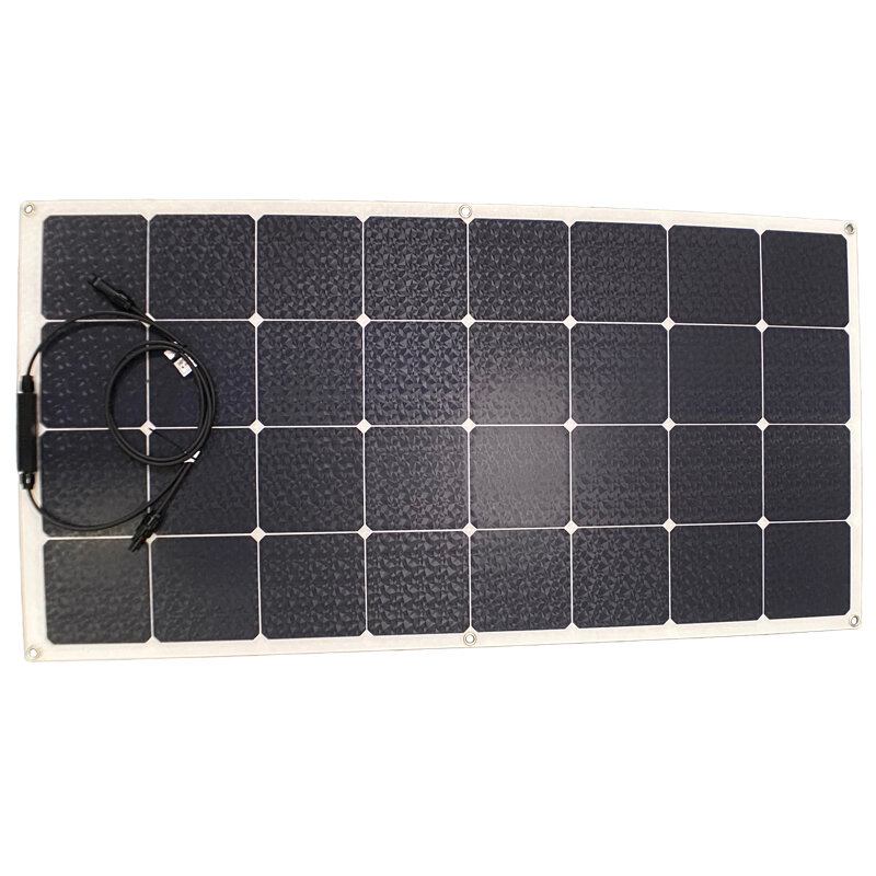 IPRee® 100W 17.1V Solar Panel 6.75A Working Current Portable Solar Charger Laminated Solar Panel Components for Outdoor Steamship RV Charging