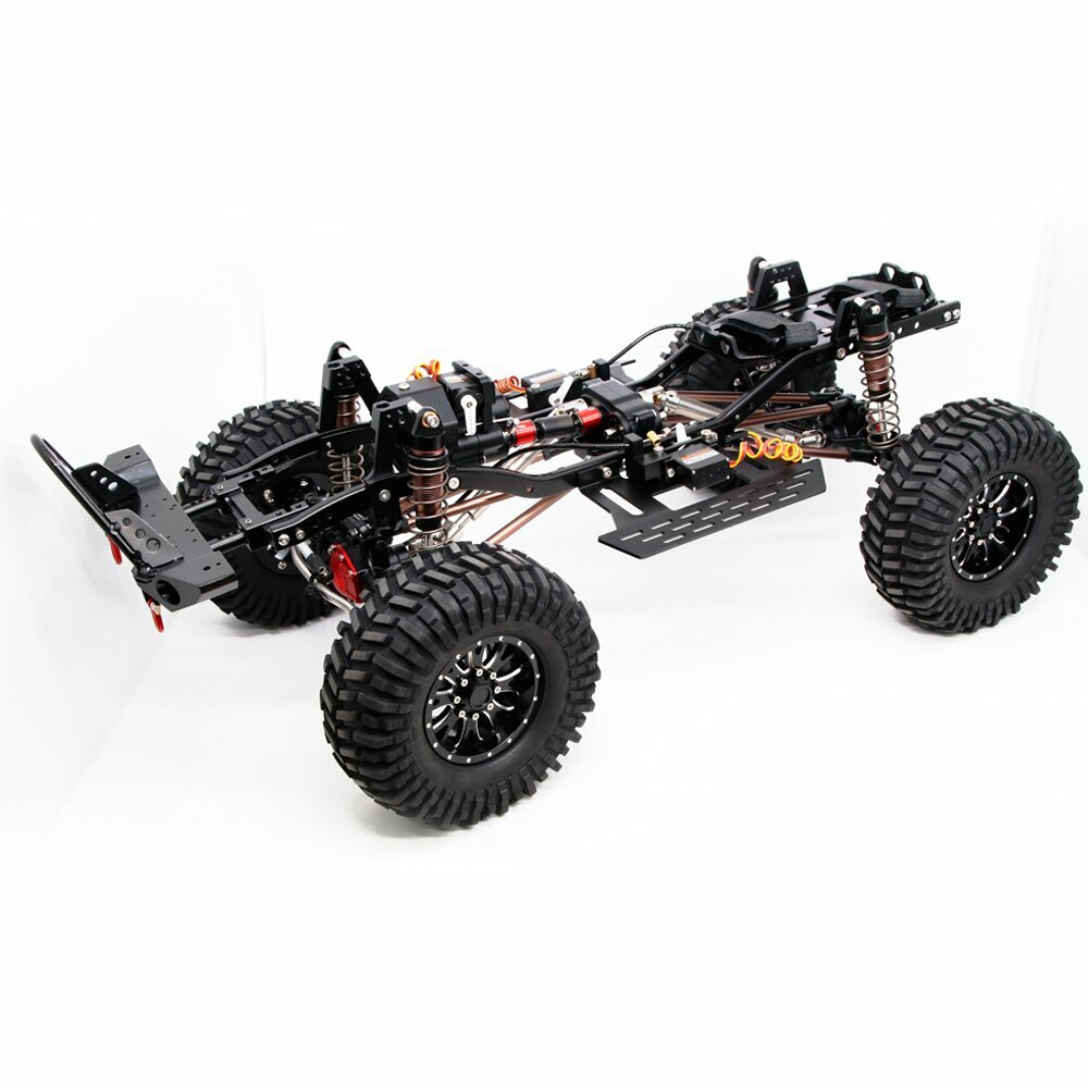 1/10 RC Crawler Chassis Frame 4WD for SCX10 w/ Front Rear Diff Locked High Low Speed 2 Speed Transmission Car Vehicles M