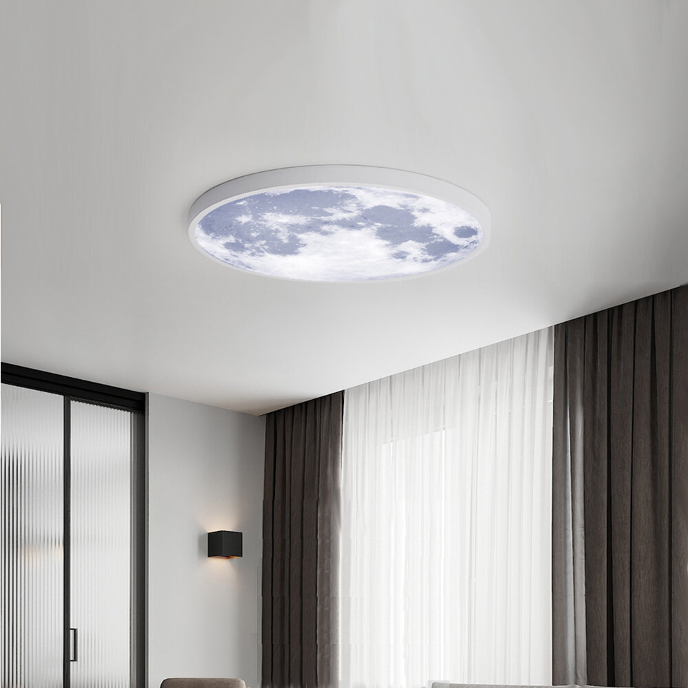 

MARPOU 30/40cm 24/42W Smart Moon Lamp LED Ceiling Lamps for Indoor Brightness Dimmable APP / Remote Control