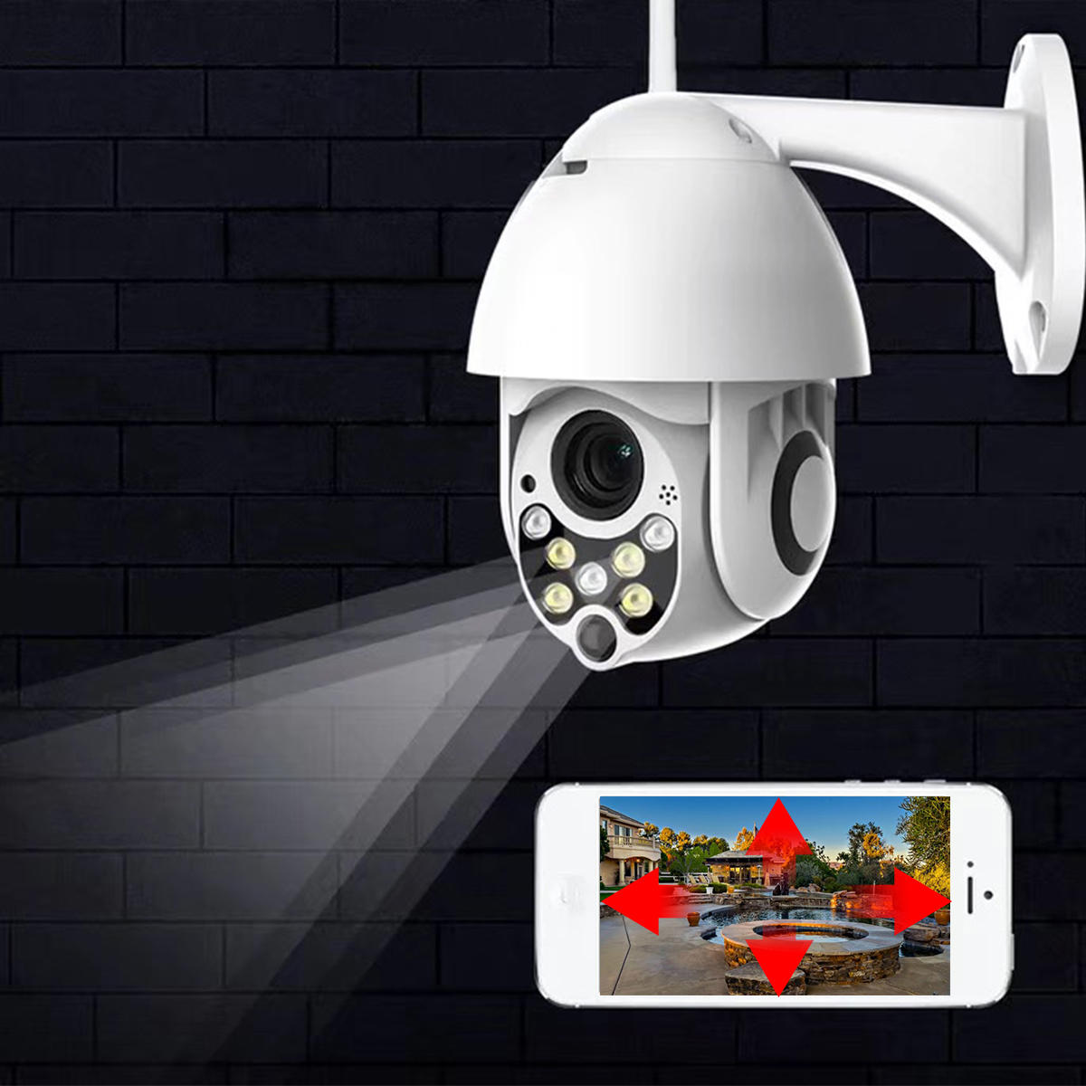 1080P 2MP Draadloze Waterdichte WIFI IP Beveiligingscamera Intercom Nachtzicht CCTV ONVIF Protocol A