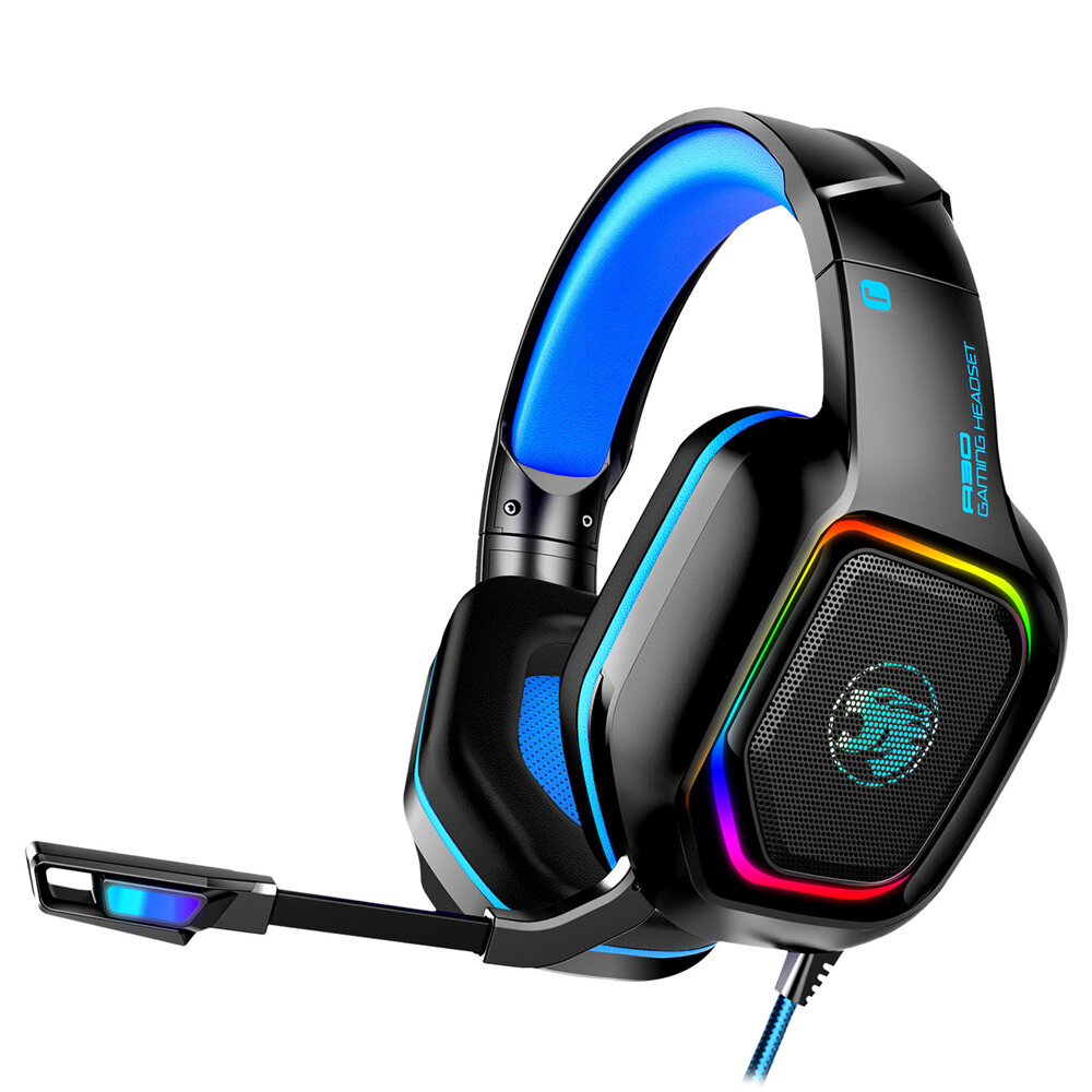 Bakeey A30 3.5mm Wired Gaming Headset Surround Sound Bass Gaming Headphones Noise Reduction LED Ligh