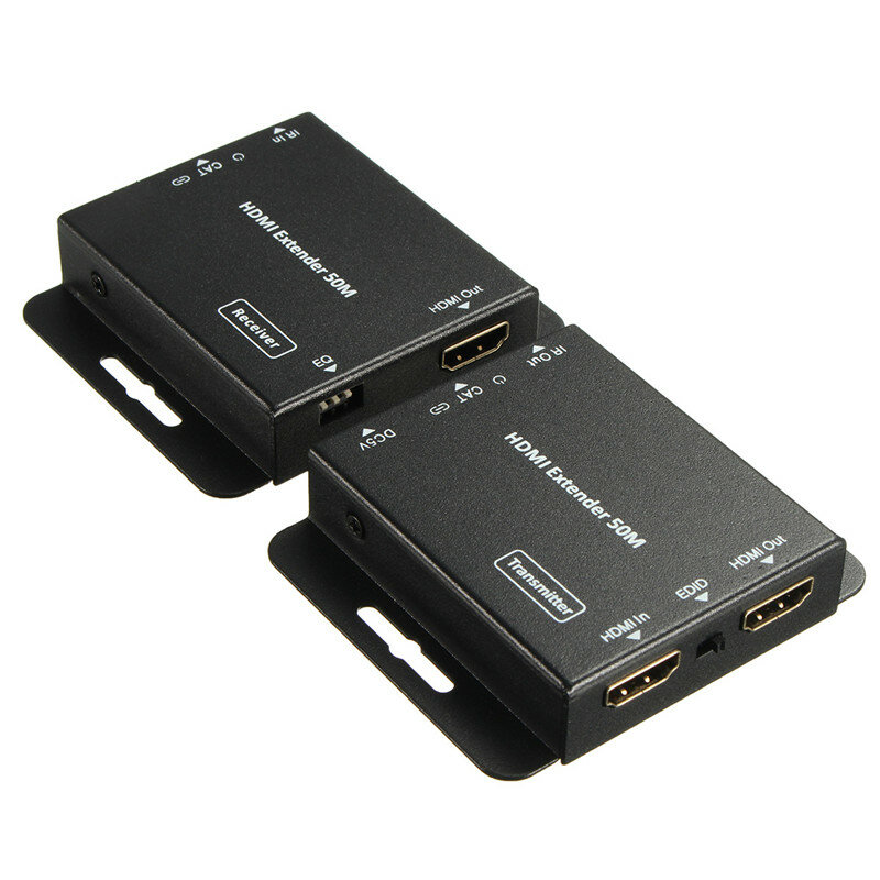 HDMI-extender met lus IR Repeater-kabel via Ethernet Cat5e / 6 tot 60M POE