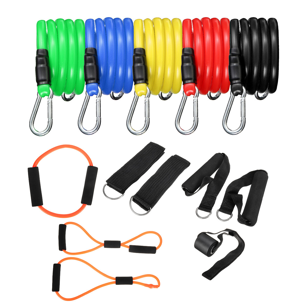 15 Stks Oefening Weerstand Bands Set Fitness Latex Yoga Elastische Band Home Gym Training