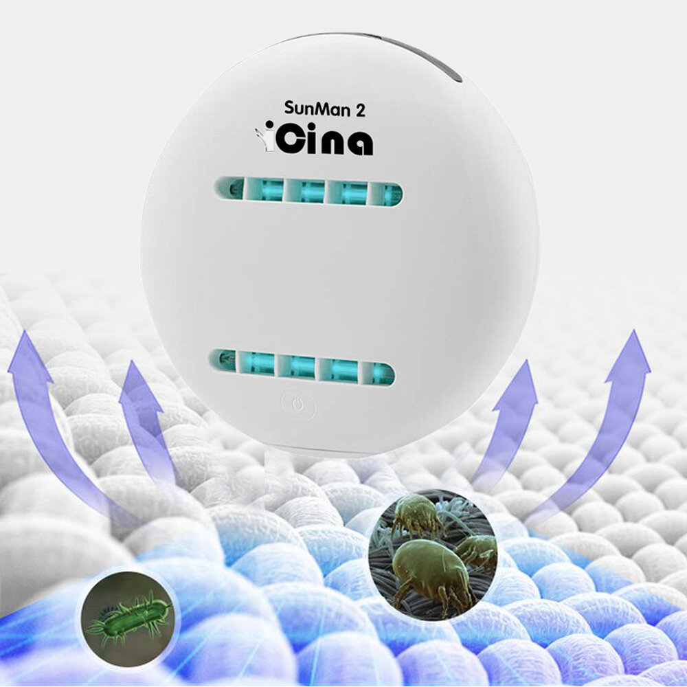 ICINA Sun11 3-w-1 Mini usuwanie roztoczy Automatyczne / ręczne światła ultrafioletowe Bezprzewodowy bank energii do czyszczenia roztoczy