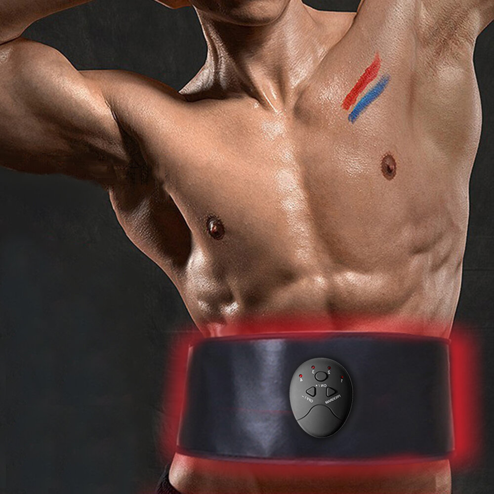Smart EMS Spier Trainer Afslanken Tailleband Abdominale Massage Sticker 6 Modi 9 Niveaus Fitness Oef