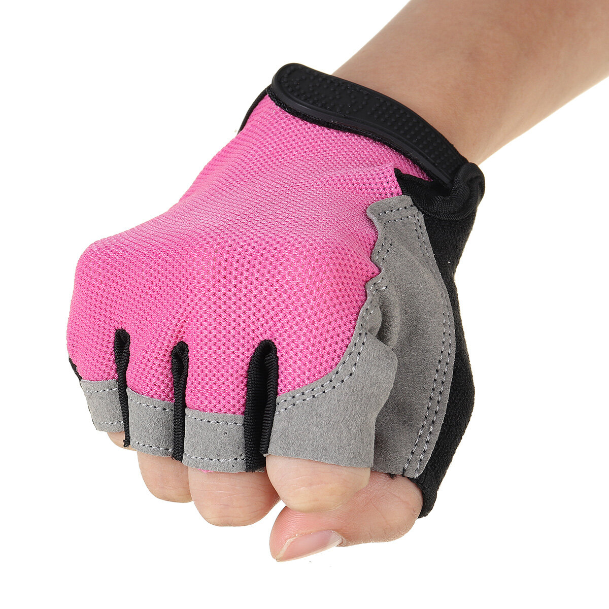 Cycling Fingerless Gloves Women Breathable Anti-Skid Half Finger Gloves Workout Gym Weight...